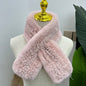 Hand-Knitted Real Rabbit Fur Scarf - Winter Accessory