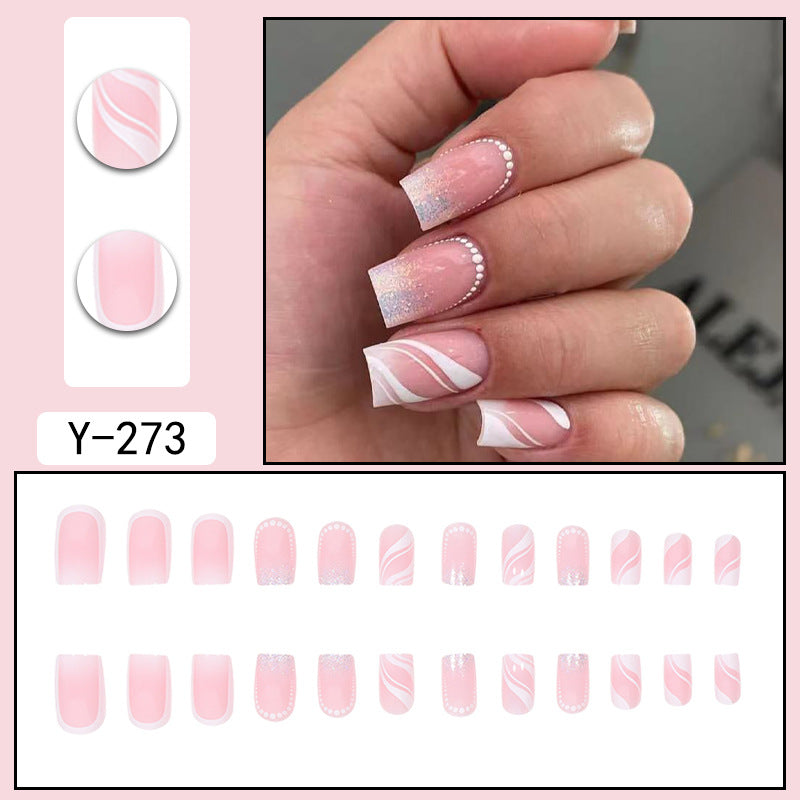 24-Piece Gradient Minimalist Wearable Nail Extensions