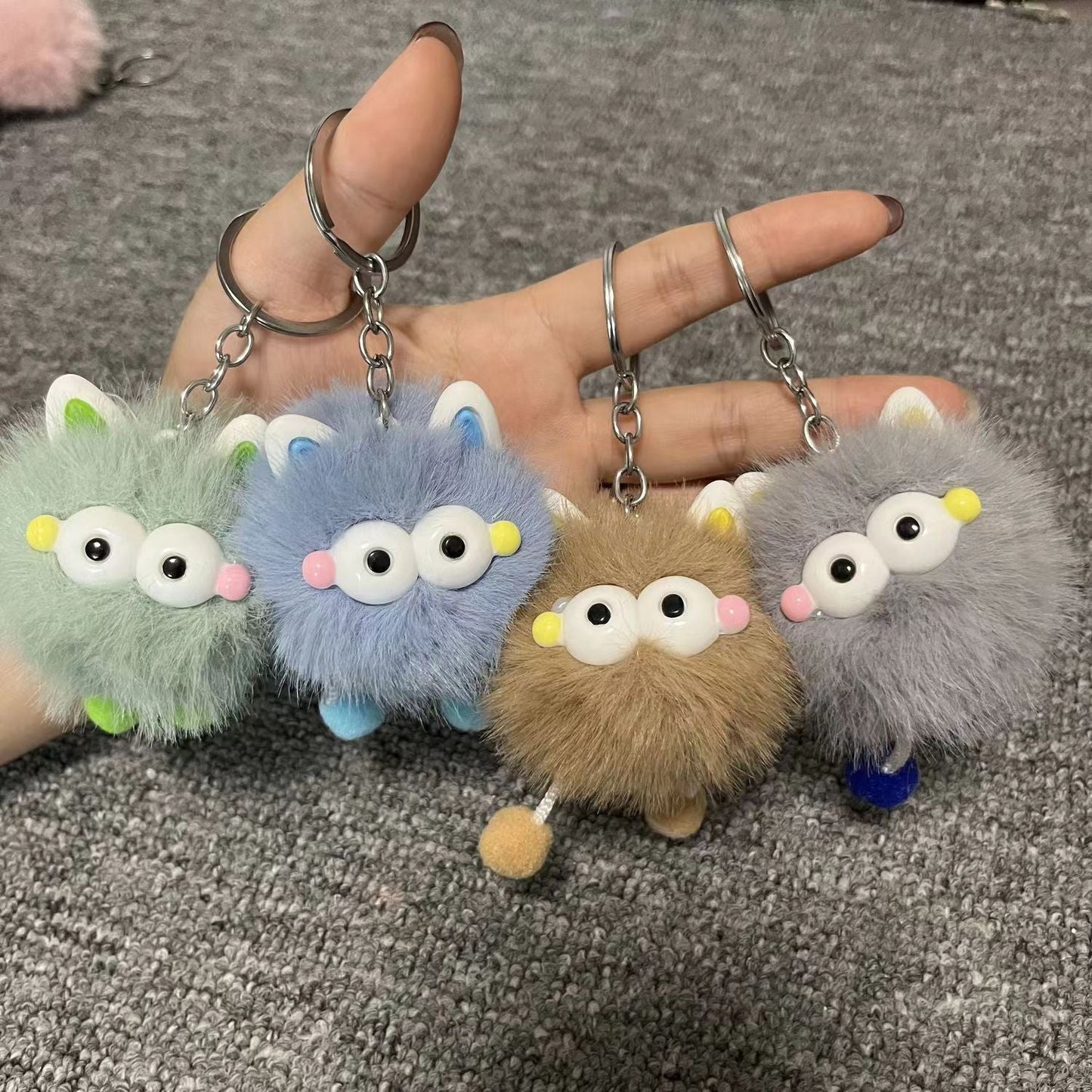 Cute Ear Fairy Plush Keychain - Cartoon Bag Charm