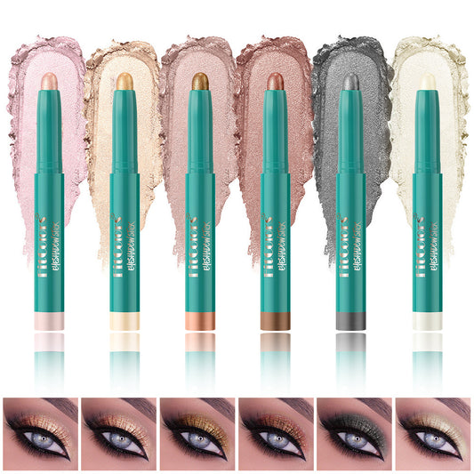 New Fashion 6-Color Shimmer Eyeshadow Pen for Highlighting and Contouring-Homeunderwear