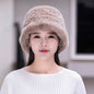 Winter Real Rabbit Fur Bucket Hat - Cozy & Stylish