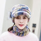 Winter Real Rabbit Fur Cap & Scarf Set - Mom Hat