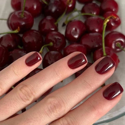 24-Piece Classic Solid Color Wearable Nail Tips