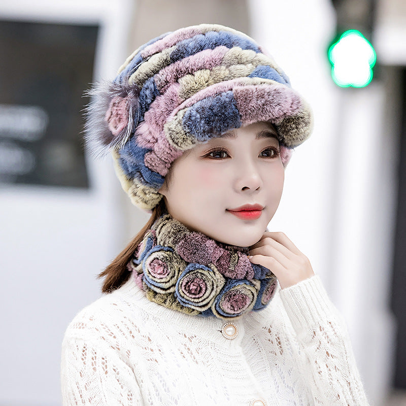 Warm Real Rabbit Fur Cap - Stylish Winter Hat