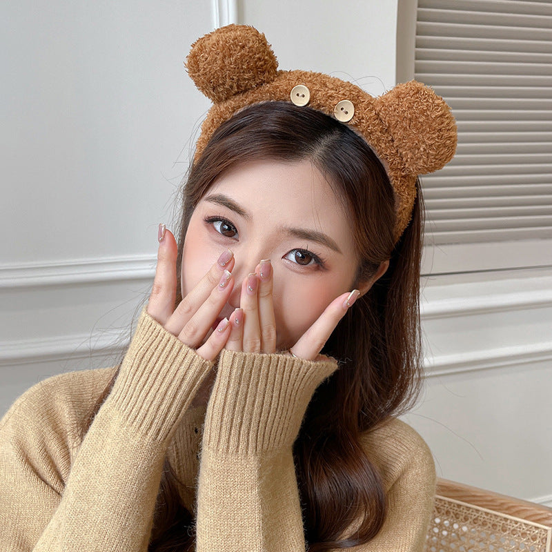 Button Bear Cute Headband