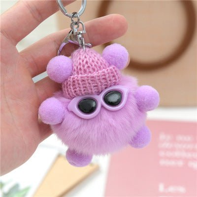 Real Rabbit Fur Rabbit Keychain Cute Fluffy Charm