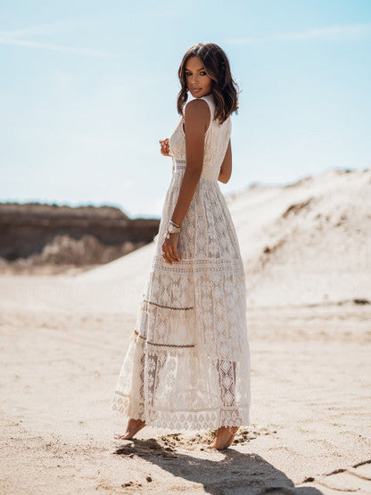 Bohemian Style Summer Vacation Lace Dress