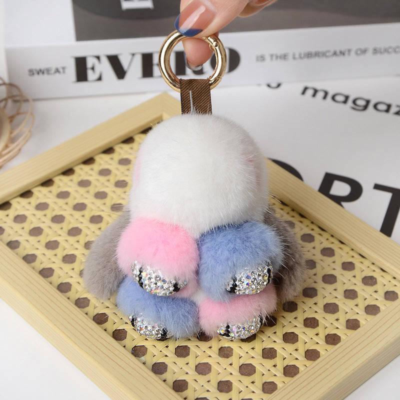 Mini Fuzzy Bunny Charm - Wholesale Keychain & Bag Accessory