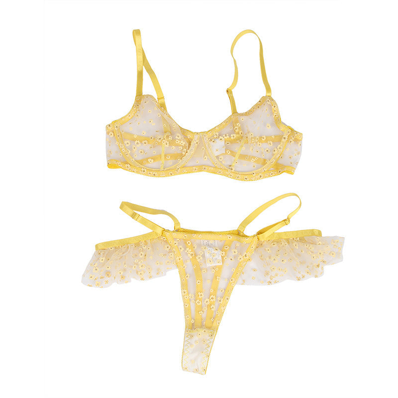 Plus Size First Look Eyelash Lace Bra Set