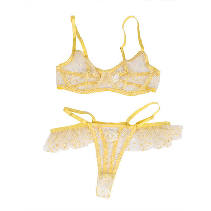 Plus Size First Look Eyelash Lace Bra Set