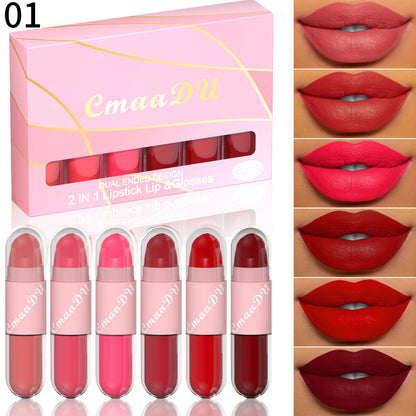 6-Piece Matte Lip and Face Color Set-Homeunderwear