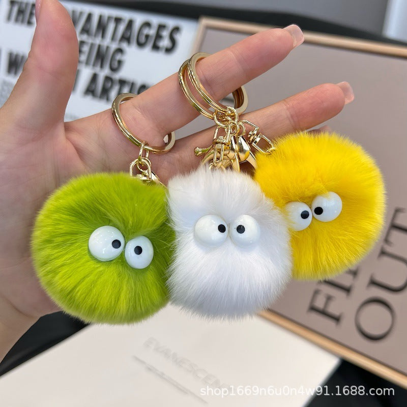 Cute Real Fur Pom Pom Keychain Bag Charm Gift