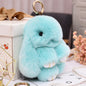 Real Rabbit Fur Lying Rabbit Keychain Car Accessory