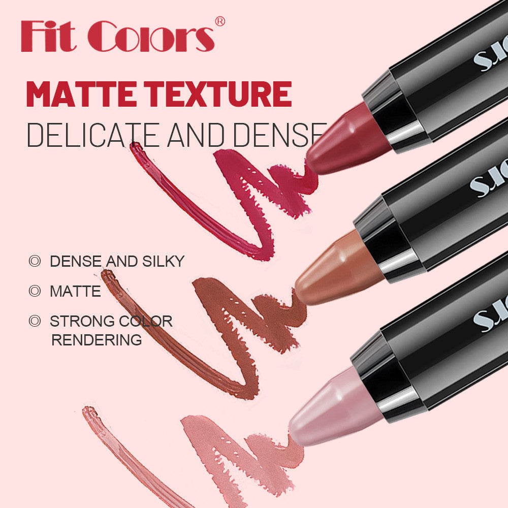 New Fashion 2-Pack Velvet Matte Lip Pencils for Long-Lasting Wear-Homeunderwear