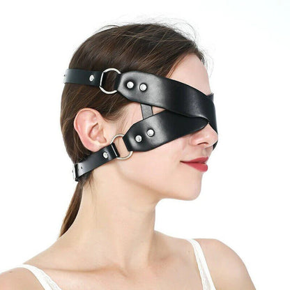 Black Leather Alternative Eye Mask