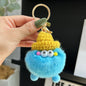 Cute Real Rabbit Fur Coal Ball Keychain Bag Charm