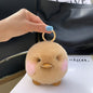 Beaver-Rabbit Hair Cute Yellow Duck Keychain Pendant Plush Toy Backpack Accessory