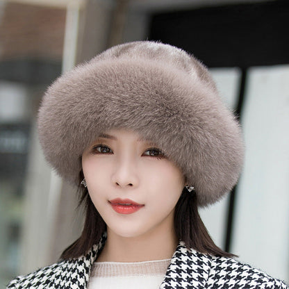 Winter Mink Fur Bucket Hat - Warm & Stylish