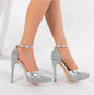 Elegant Hollow Sparkling Sequins for Women Single Shoes-Homeunderwear