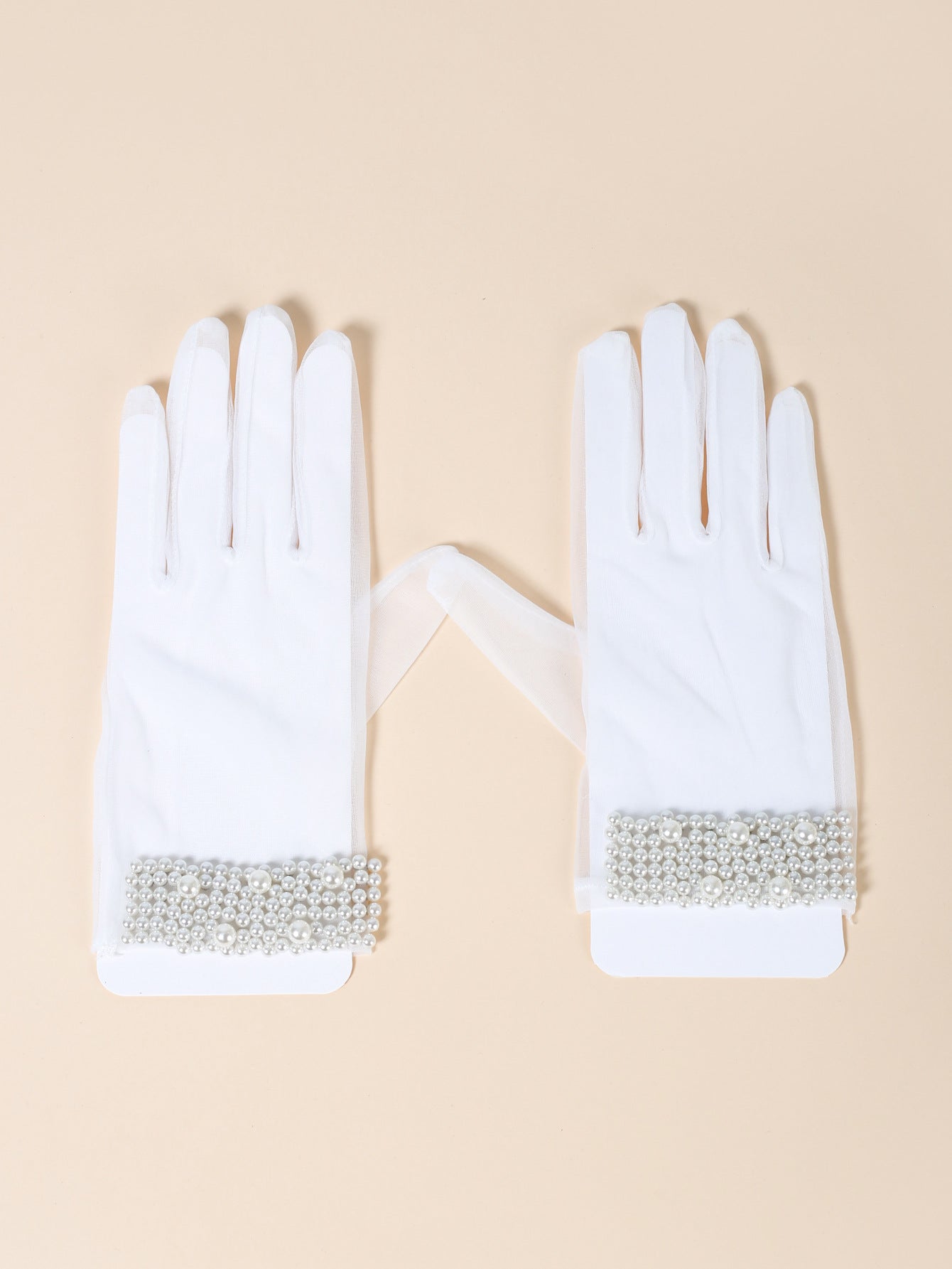 Pearl Mesh Short Gloves