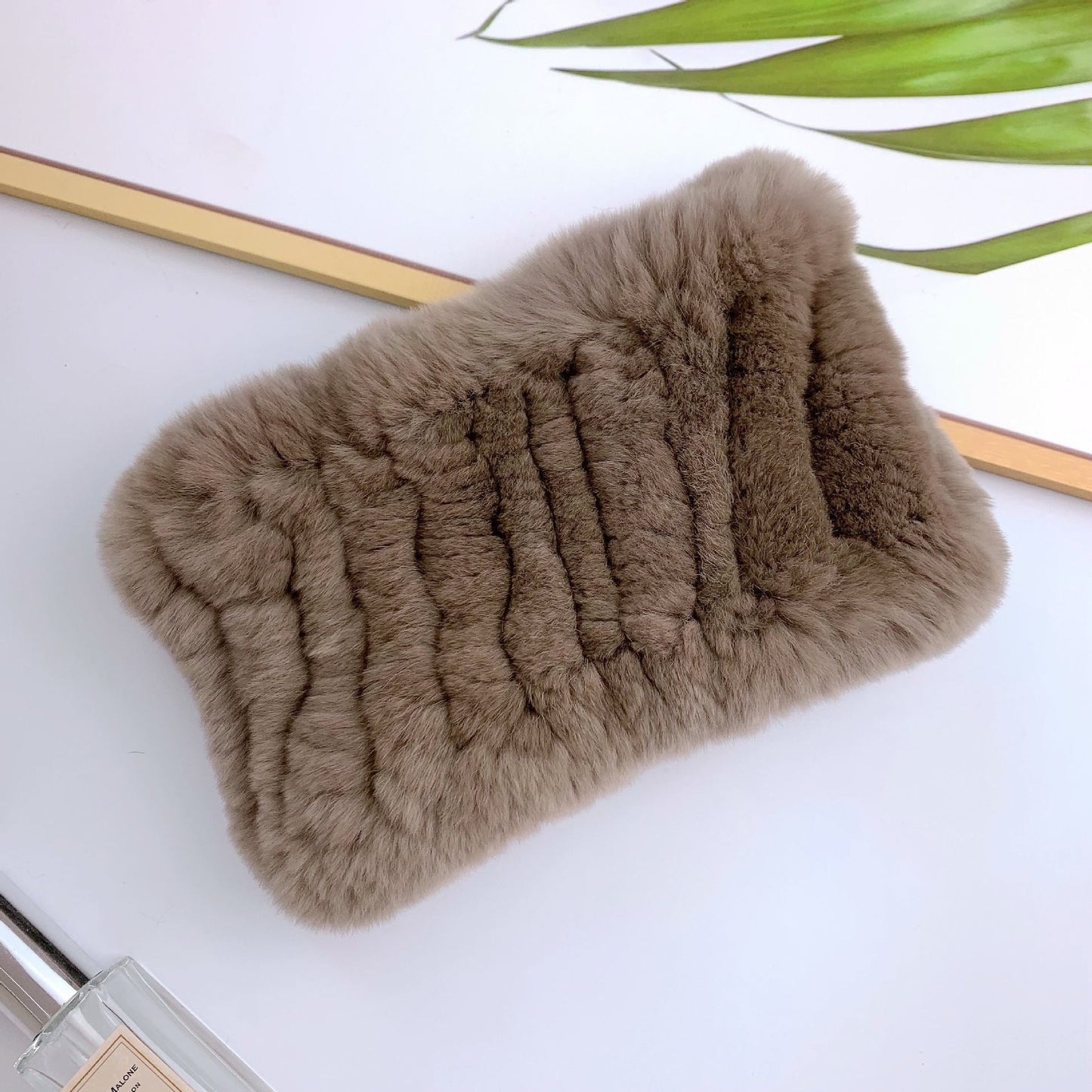 Warm Real Rabbit Fur Neck Warmer - Elastic Design