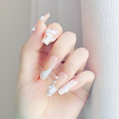 Soft Blush Ombre Handmade Nails - Removable (24-Piece Wholesale)