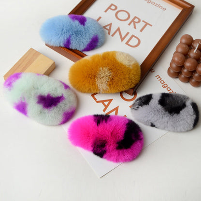 Cute Faux Fur Hair Clip - Korean Trendy Accessory