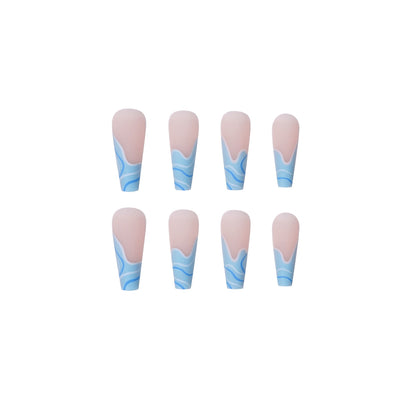 Wave Series Ocean Minimalist Wearable Nail Art Tips-Homeunderwear