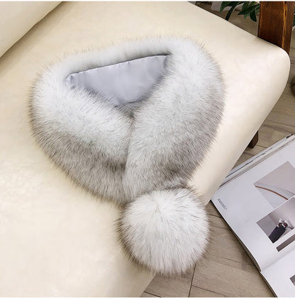 Warm Fox Fur Scarf - Winter Accessory