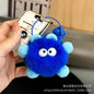 Cute Rabbit Fur Coal Ball Keychain Plush Bag Charm