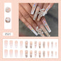 Sweet Cool Long Ballet Nails Euro Ins Style Shiny Diamond Silver Snake Gradient Wholesale