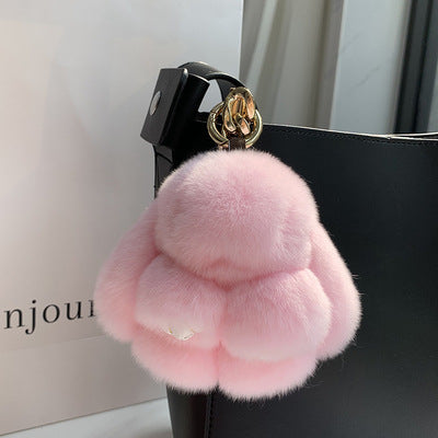 Cute New Rex Rabbit Fur Charm for Bags & Keys