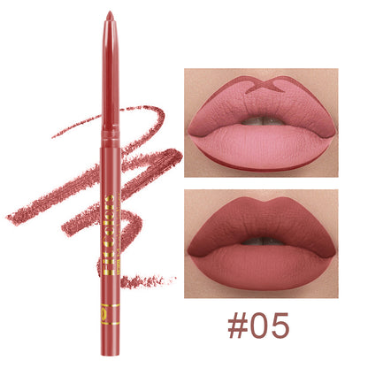 New Fashion 6-Color Matte Lip Liner Set for Long-Lasting Velvet Finish-Homeunderwear