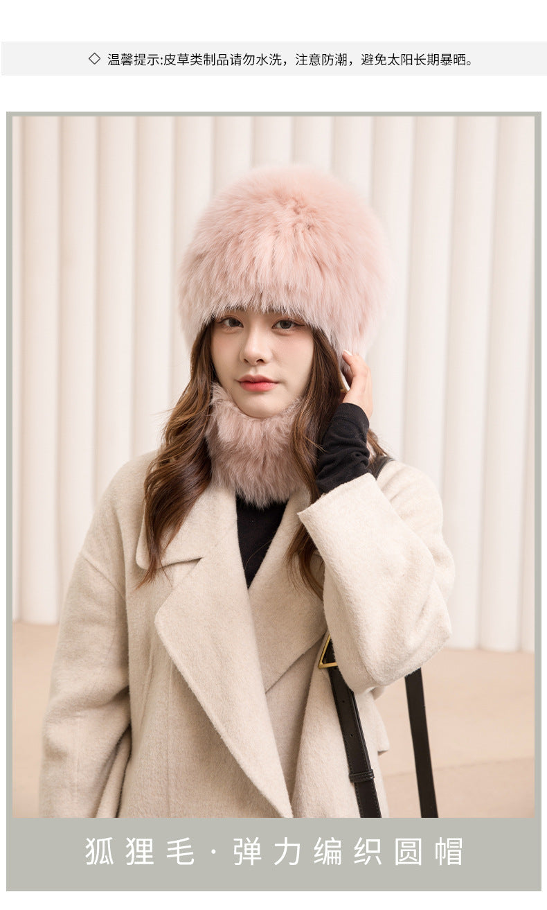 Cute Fox Fur Ear Flap Hat - Winter Warmth