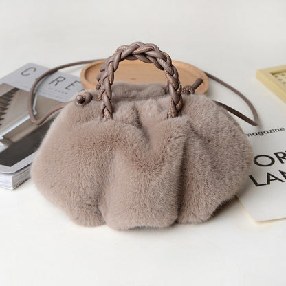 Fuzzy Winter Cloud Bag Tote Shoulder Satchel