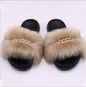 Womens Fuzzy Slippers, Fox Fur Inspired Sandals