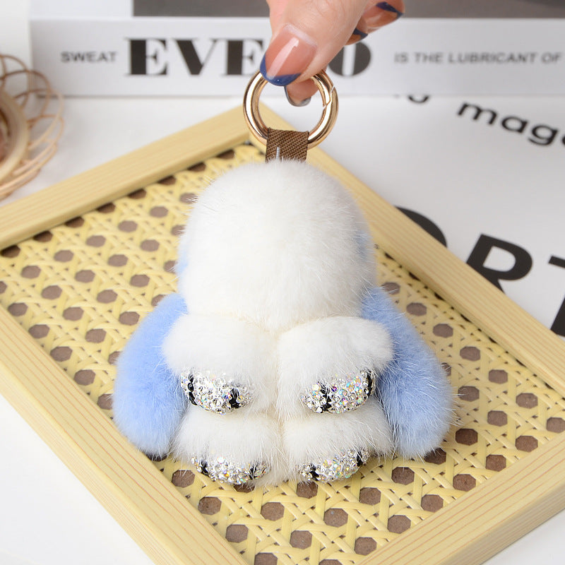 Mini Fuzzy Bunny Charm - Wholesale Keychain & Bag Accessory