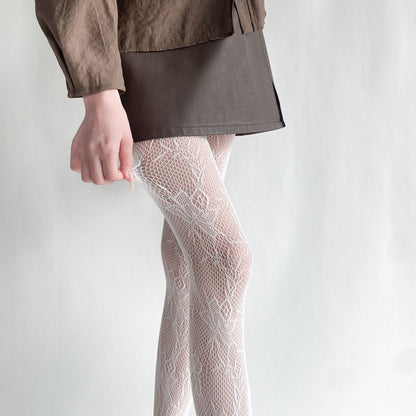 Sexy Floral Vintage Vine Hollow Lace Bottom Pantyhose Lolita Pantyhose