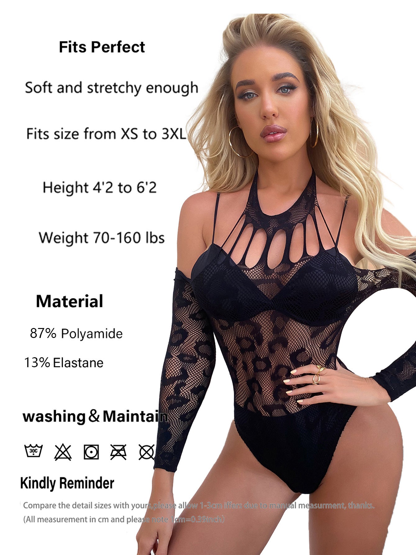 Sexy Temptation Black Leopard Print Three-point One-piece Perspective Sex Underwear