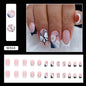 Sweet Cool Ins Style Black White Ombre French Butterfly Nails Euro Fashion Mid-Length-homeunderwear