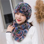 Winter Real Rabbit Fur Hat & Scarf Set - Warm & Stylish