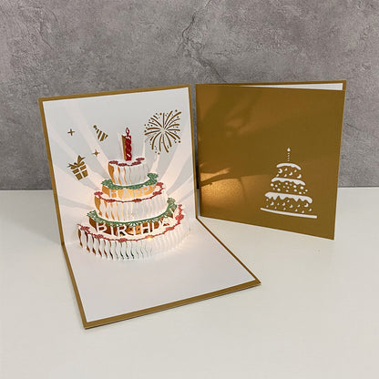 Ins - style 3D Birthday Greeting Card