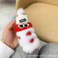 Real Rabbit Fur Caterpillar Keychain Plush Toy