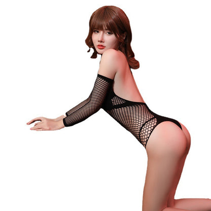 Sexy Perspective Jumpsuit Socks Lingerie