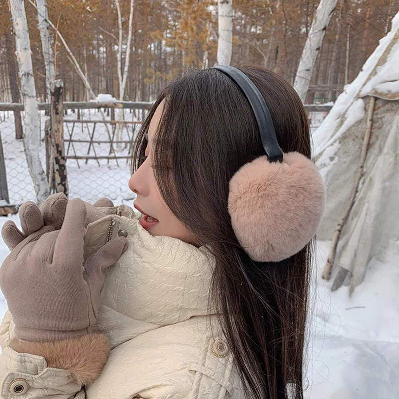 Cute Real Rabbit Fur Ear Muffs - Warm & Stylish