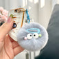 Cute Real Rabbit Fur Pom Pom Keychain - Hair Clip Accessory