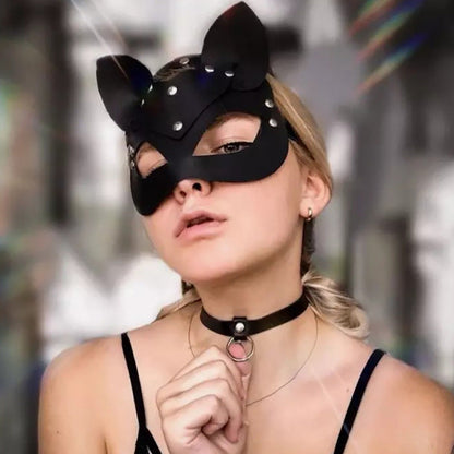 PU Leather Fox Nightclub Eye Mask