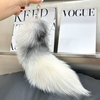 Cute Fox Tail Keychain - Furry Car Accessory