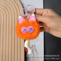 Cute Faux Rabbit Fur Cat Keychain - Car Charm