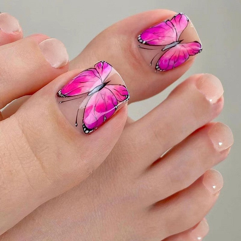 Removable Toe Nail Art, Wear-On Foot Nails